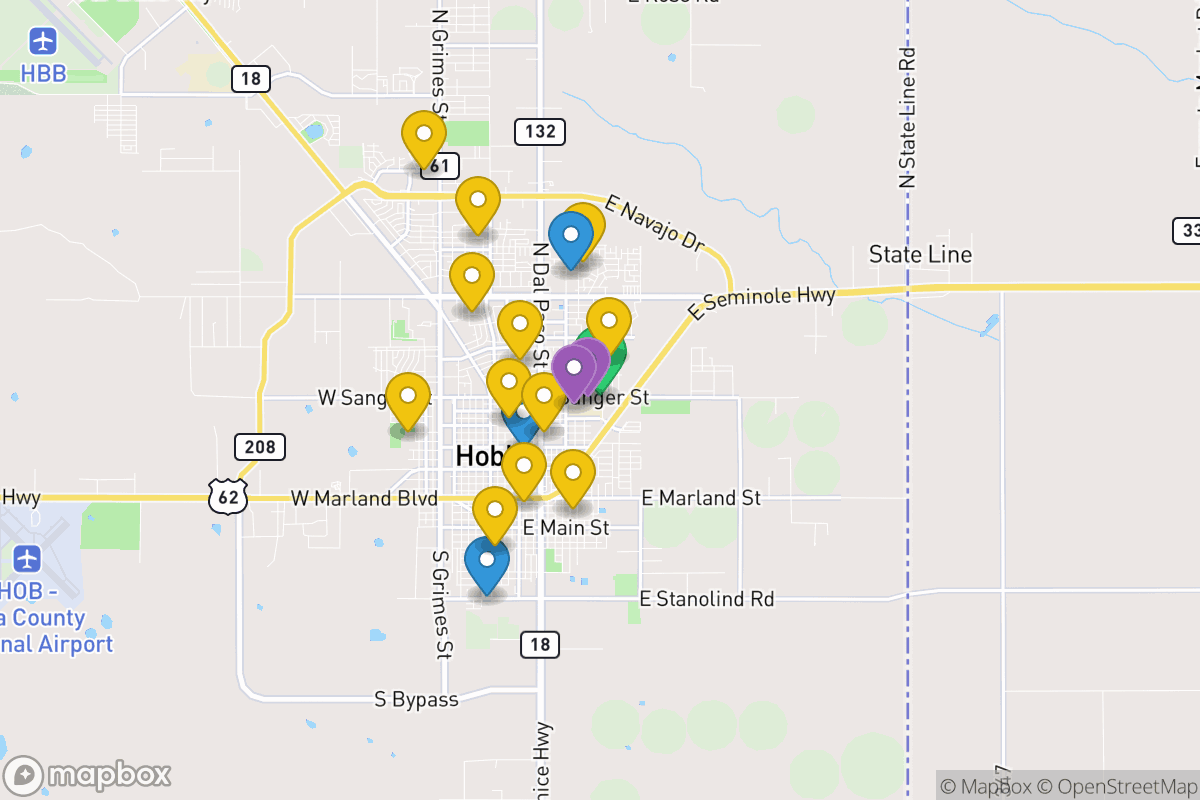 Map of Hobbs Municipal Schools
