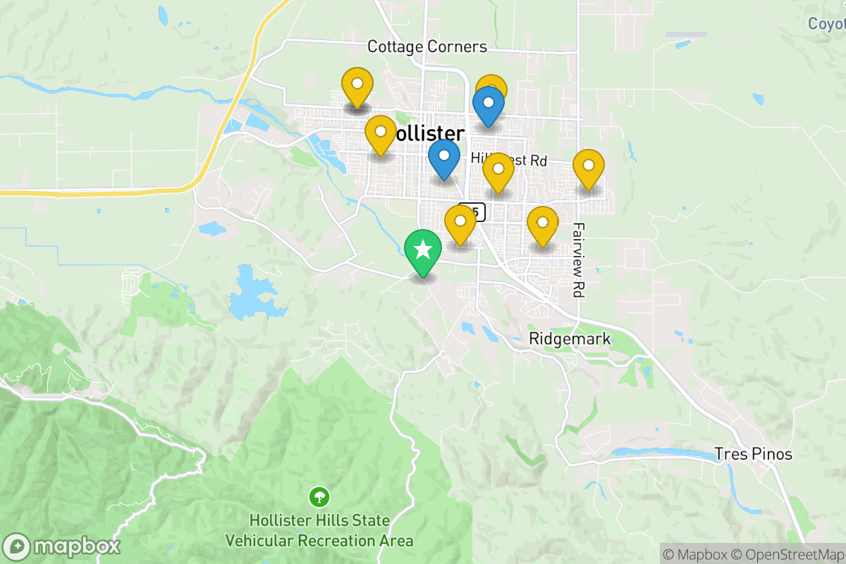 Map of Hollister School District