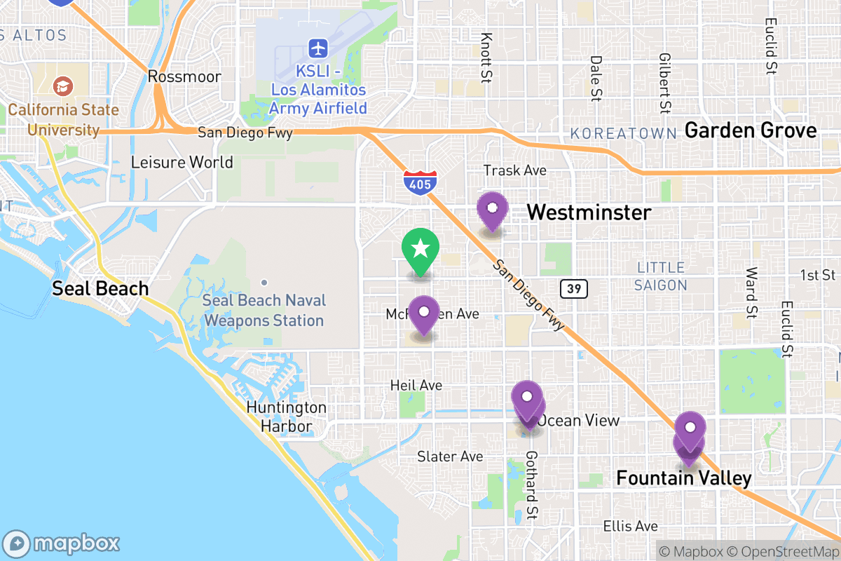 Map of Huntington Beach Union High School District