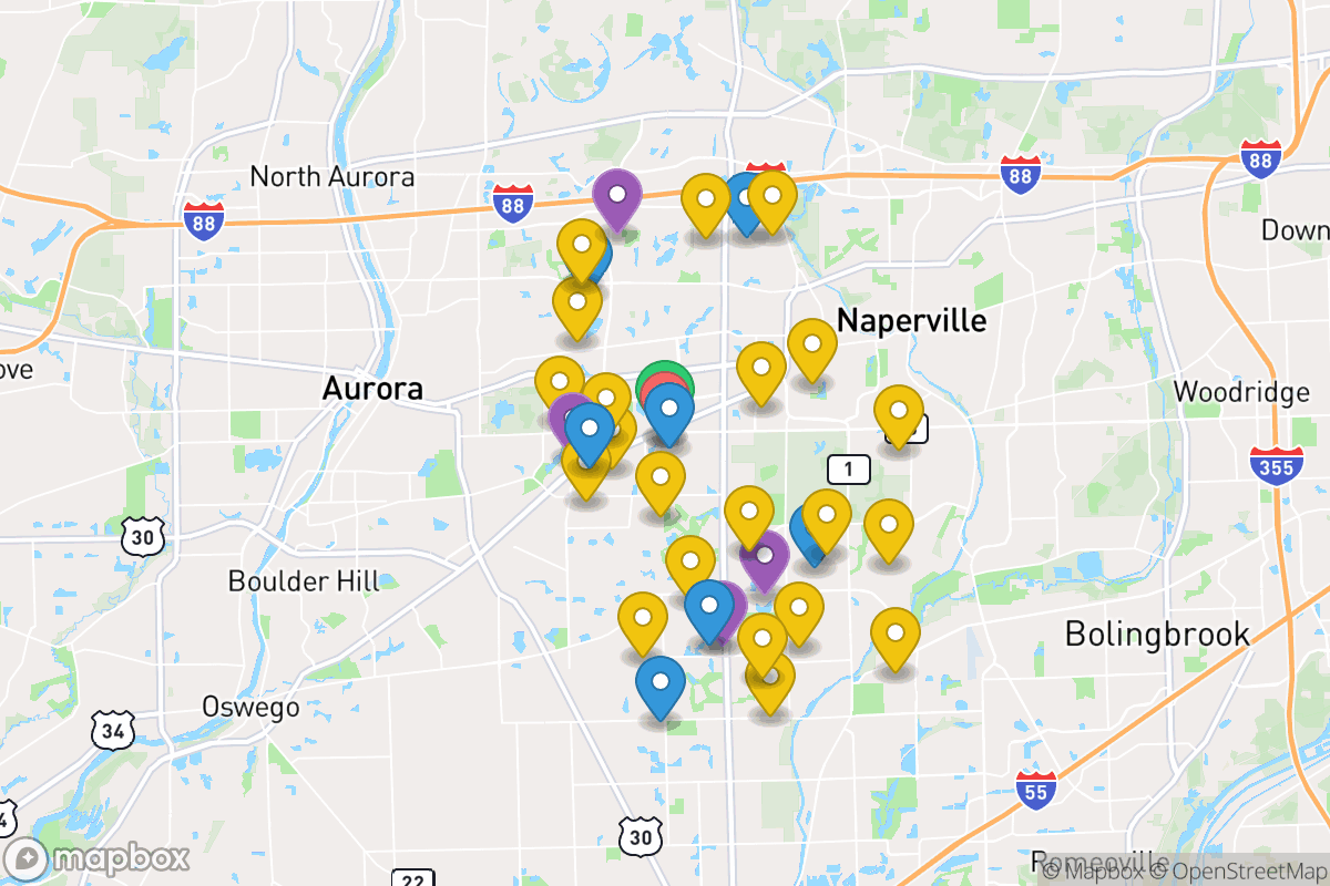 Map of Indian Prairie CUSD 204