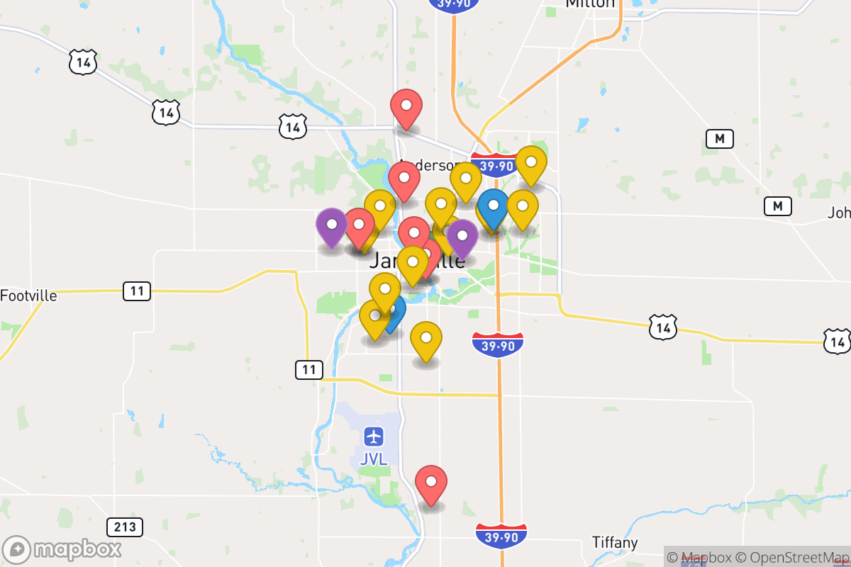 Map of Janesville School District