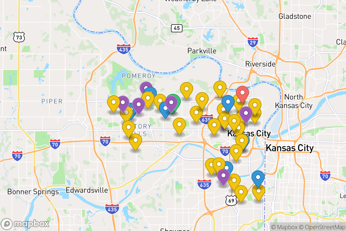 Map of Kansas City Kansas Public Schools