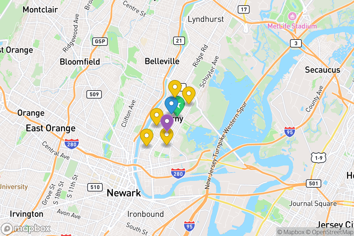 Map of Kearny School District