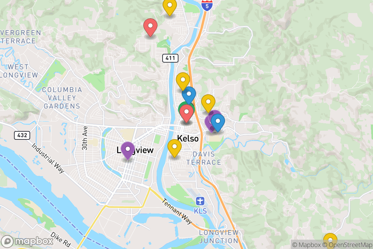 Map of Kelso School District