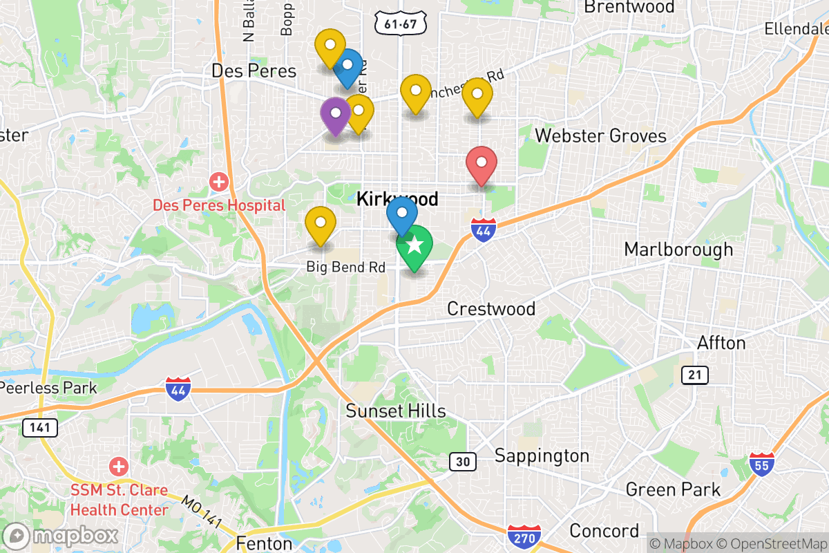 Map of Kirkwood R-VII