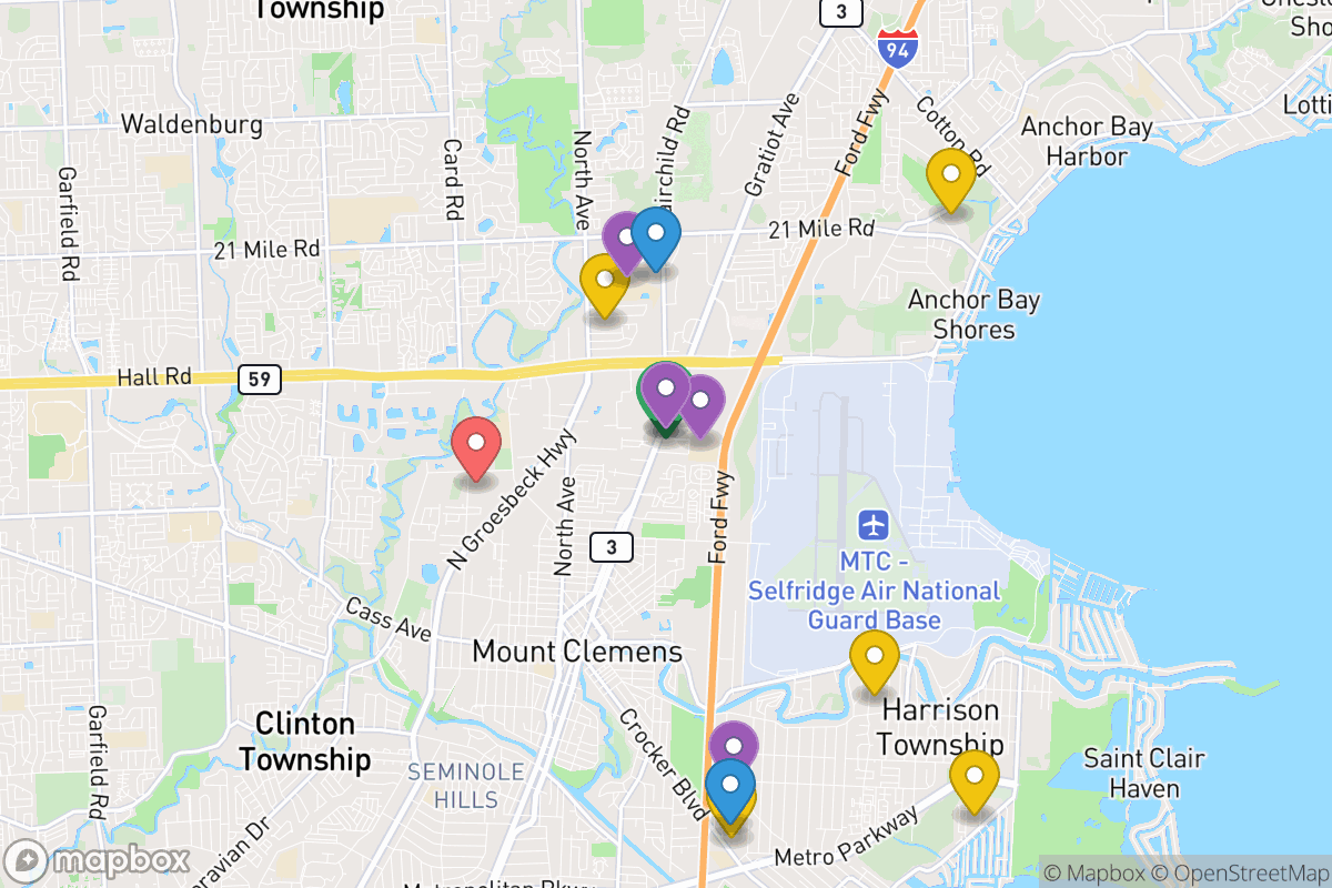 Map of L'Anse Creuse Public Schools
