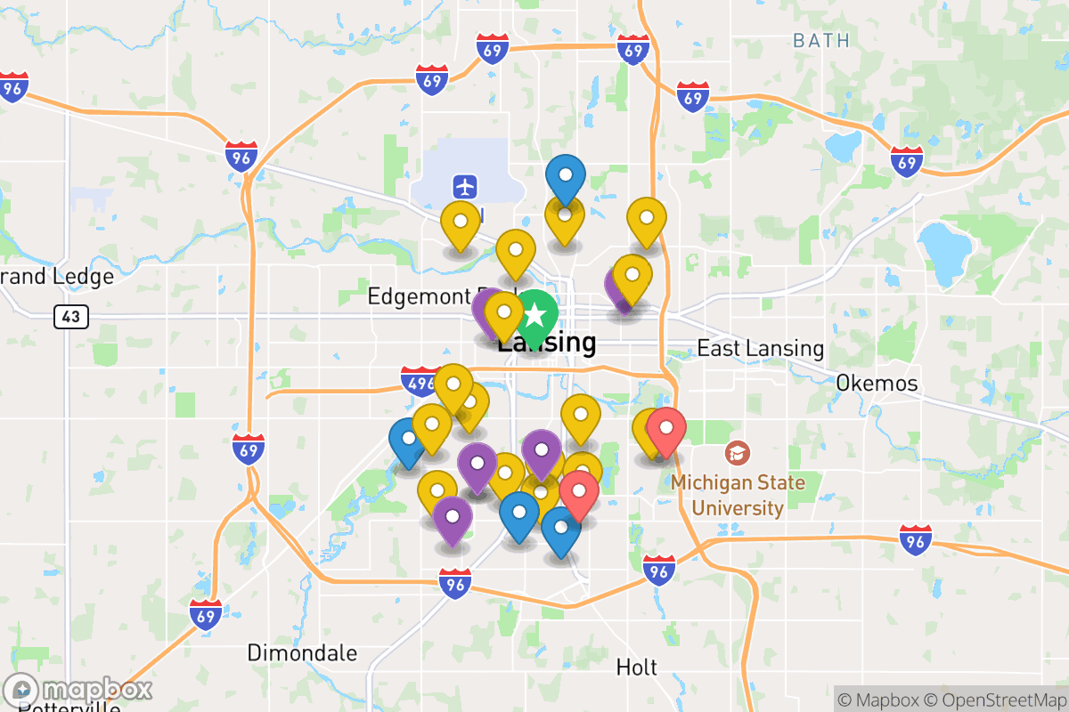 Map of Lansing Public School District
