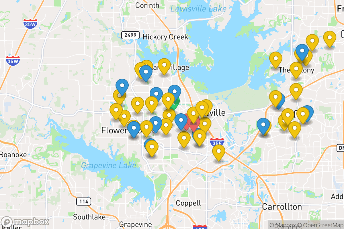 Map of Lewisville ISD