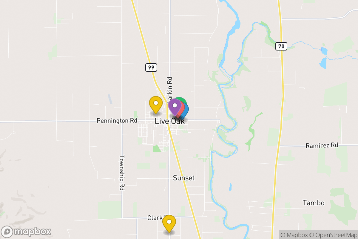 Map of Live Oak Unified School District