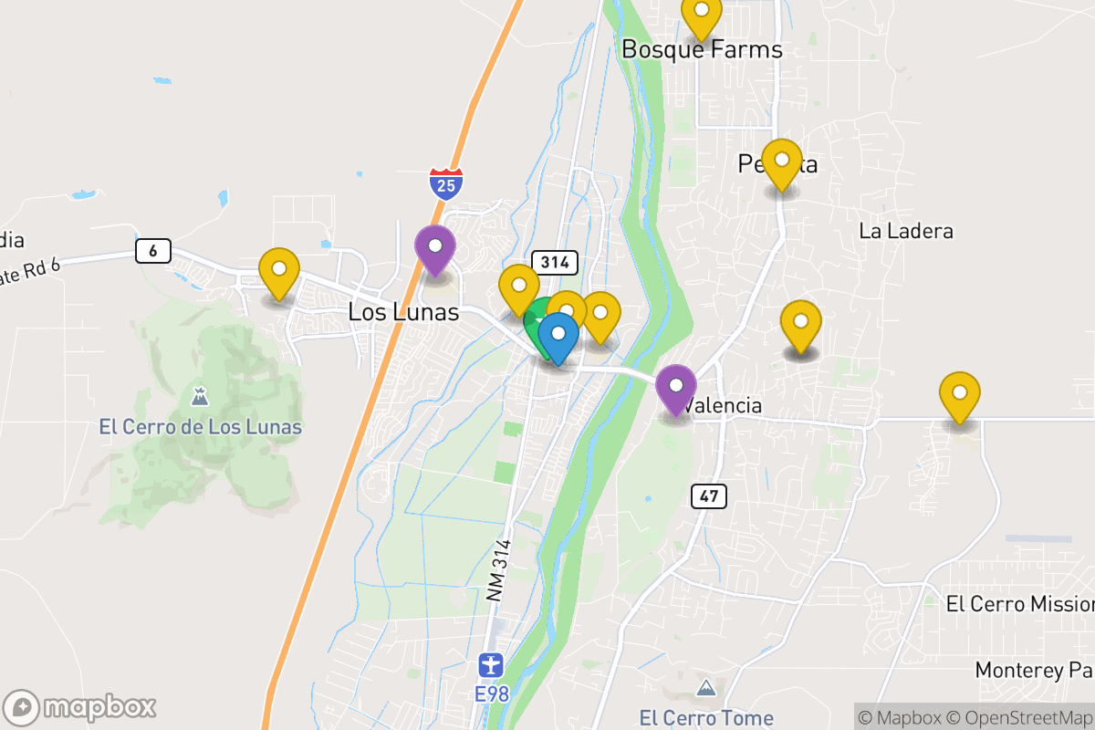 Map of Los Lunas Public Schools