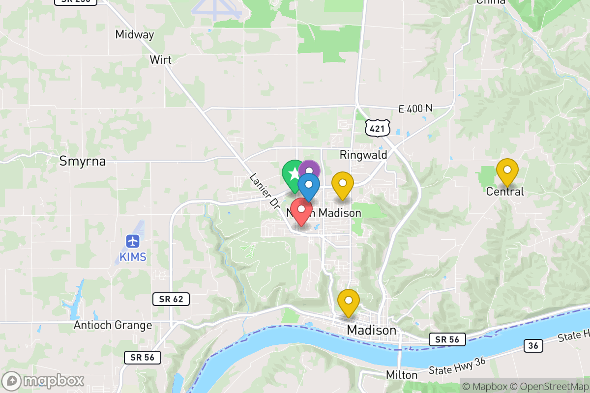 Map of Madison Consolidated Schools