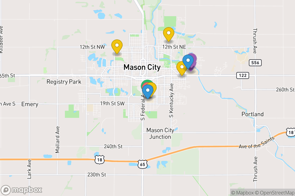 Map of Mason City Community School District