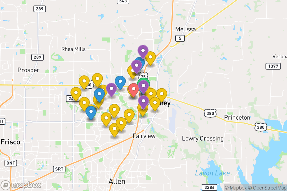 Map of Mckinney Independent School District