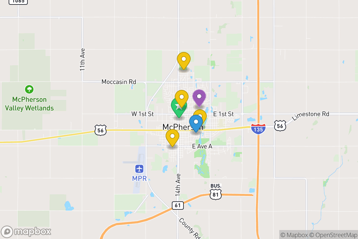 Map of Mcpherson Unified School District
