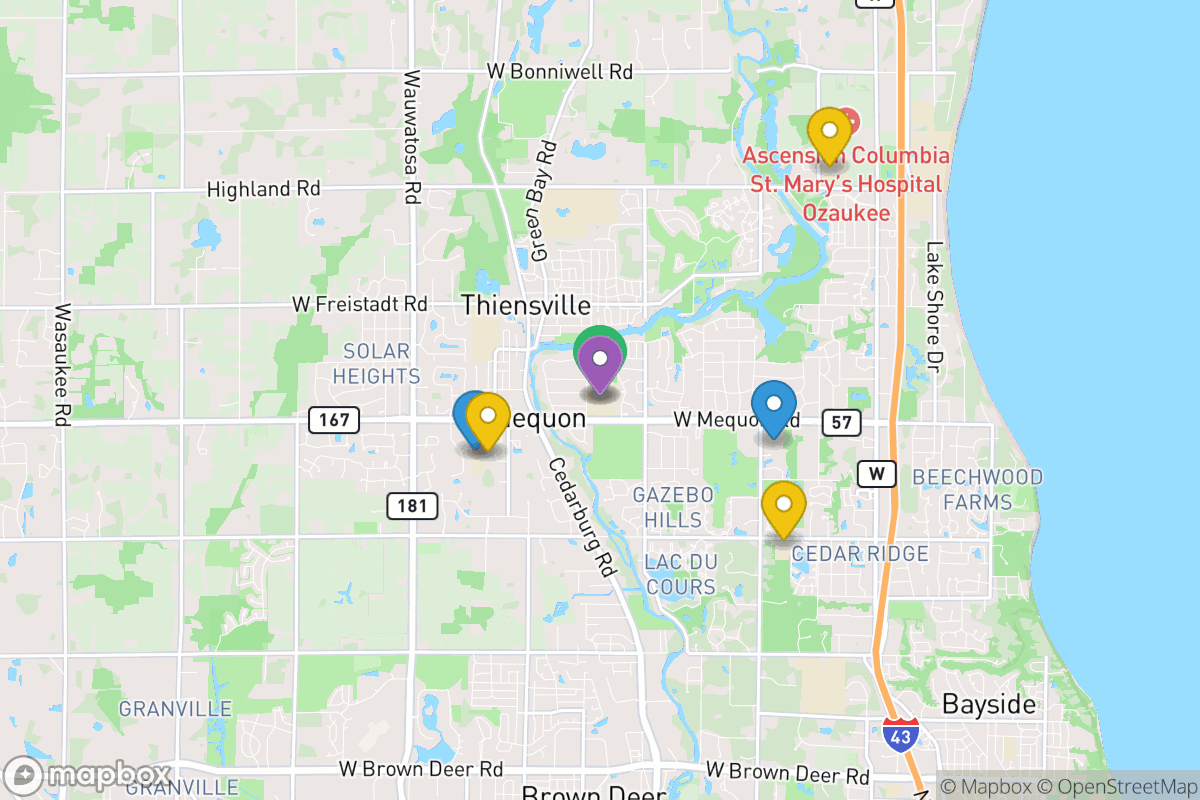 Map of Mequon-Thiensville School District