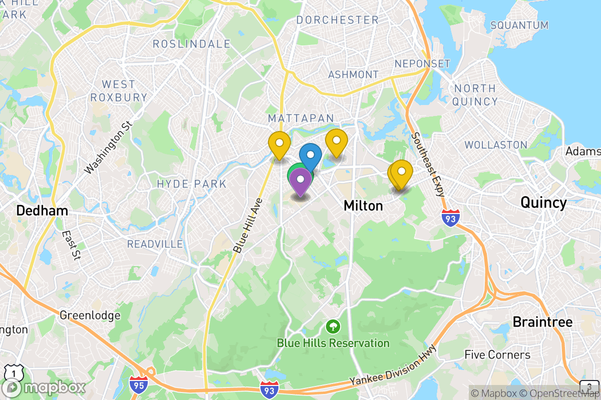 Map of Milton Public Schools