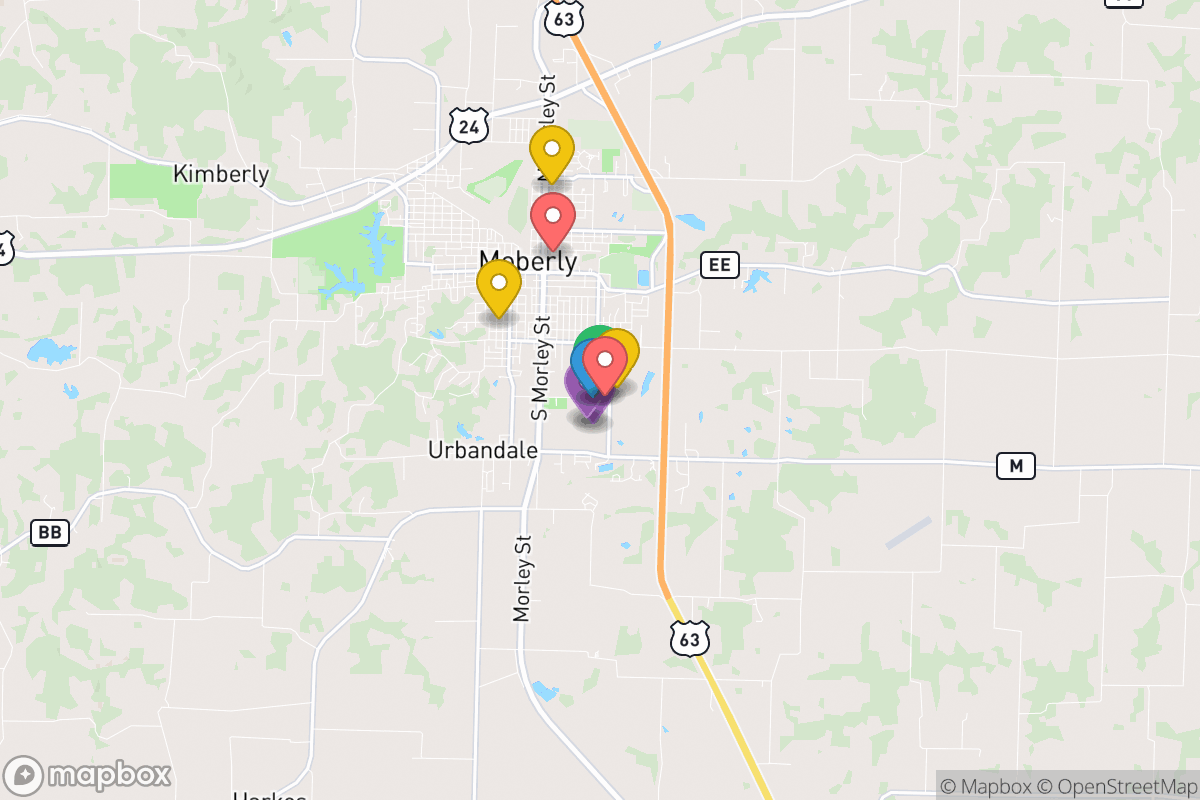 Map of Moberly School District