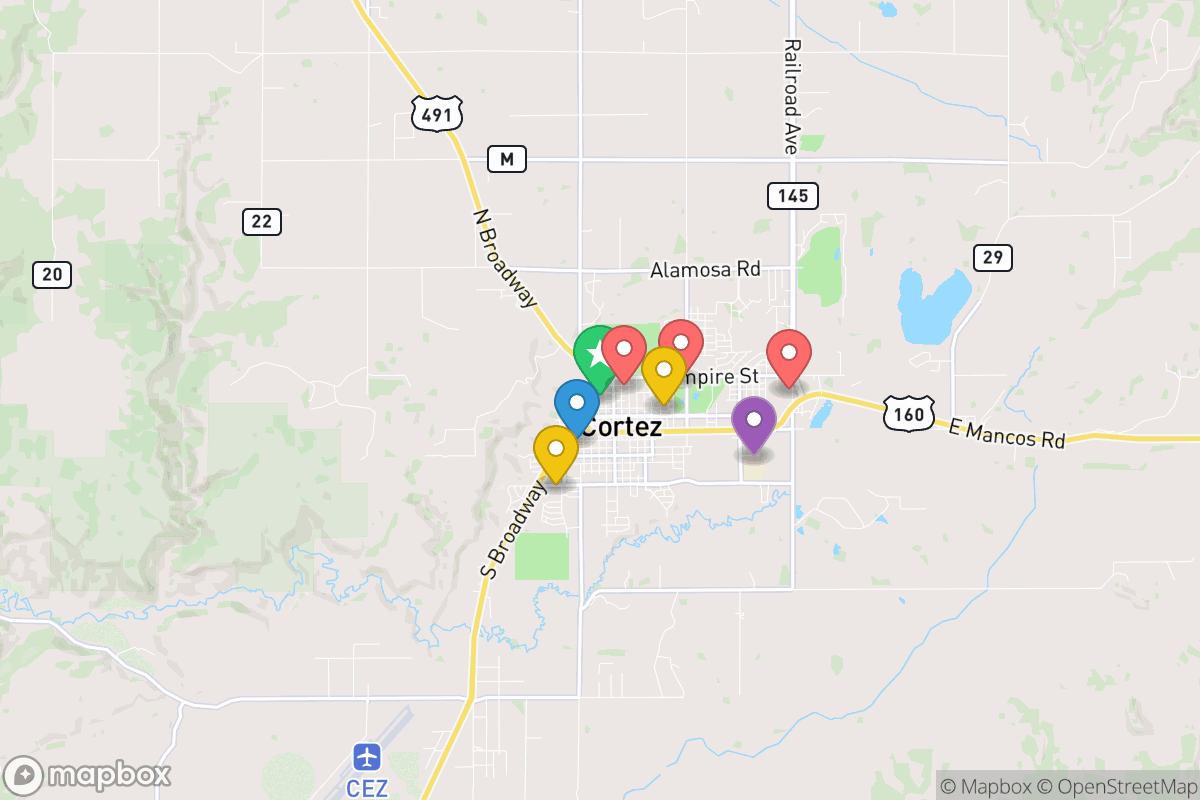 Map of Montezuma-Cortez School District No. Re-1