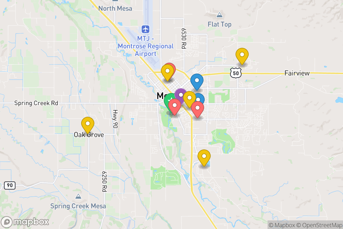 Map of Montrose County School District Re-1J
