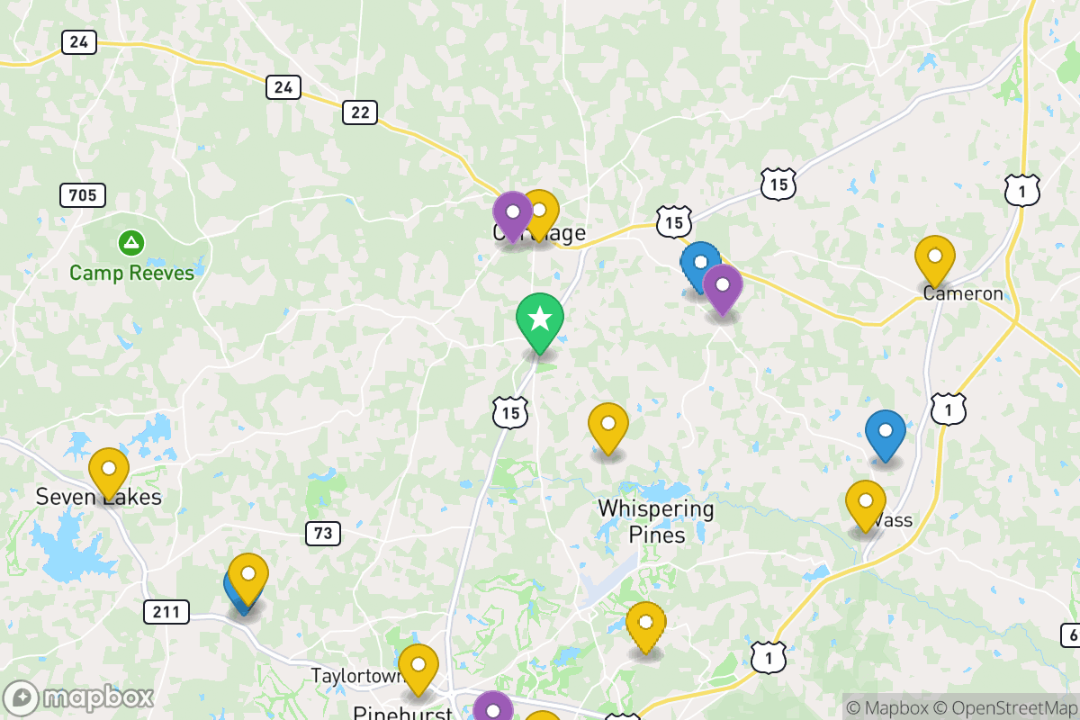 Map of Moore County Schools