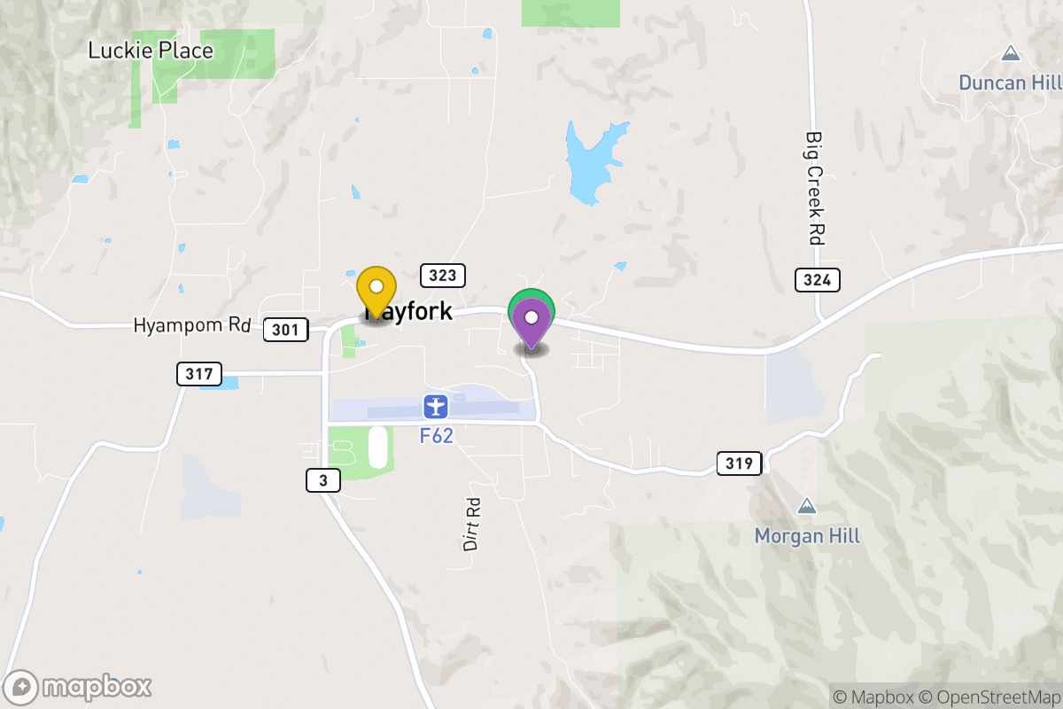 Map of Mountain Valley Unified School District