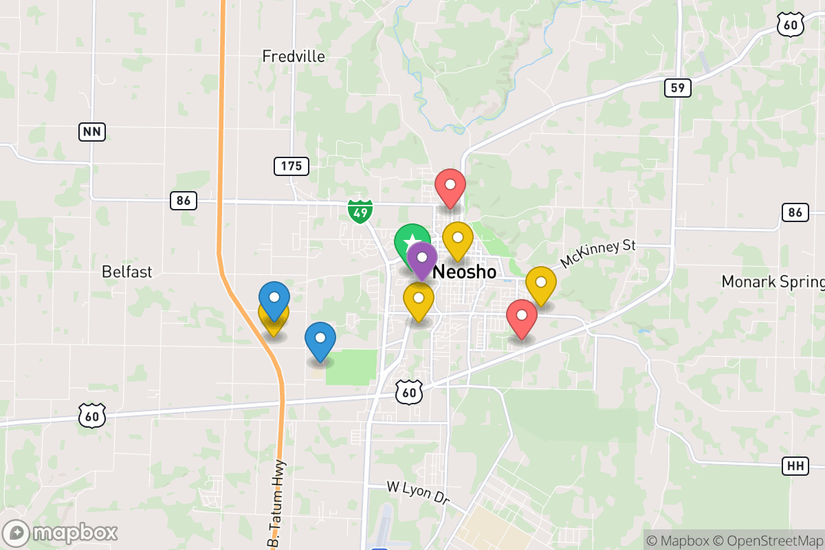 Map of Neosho School District