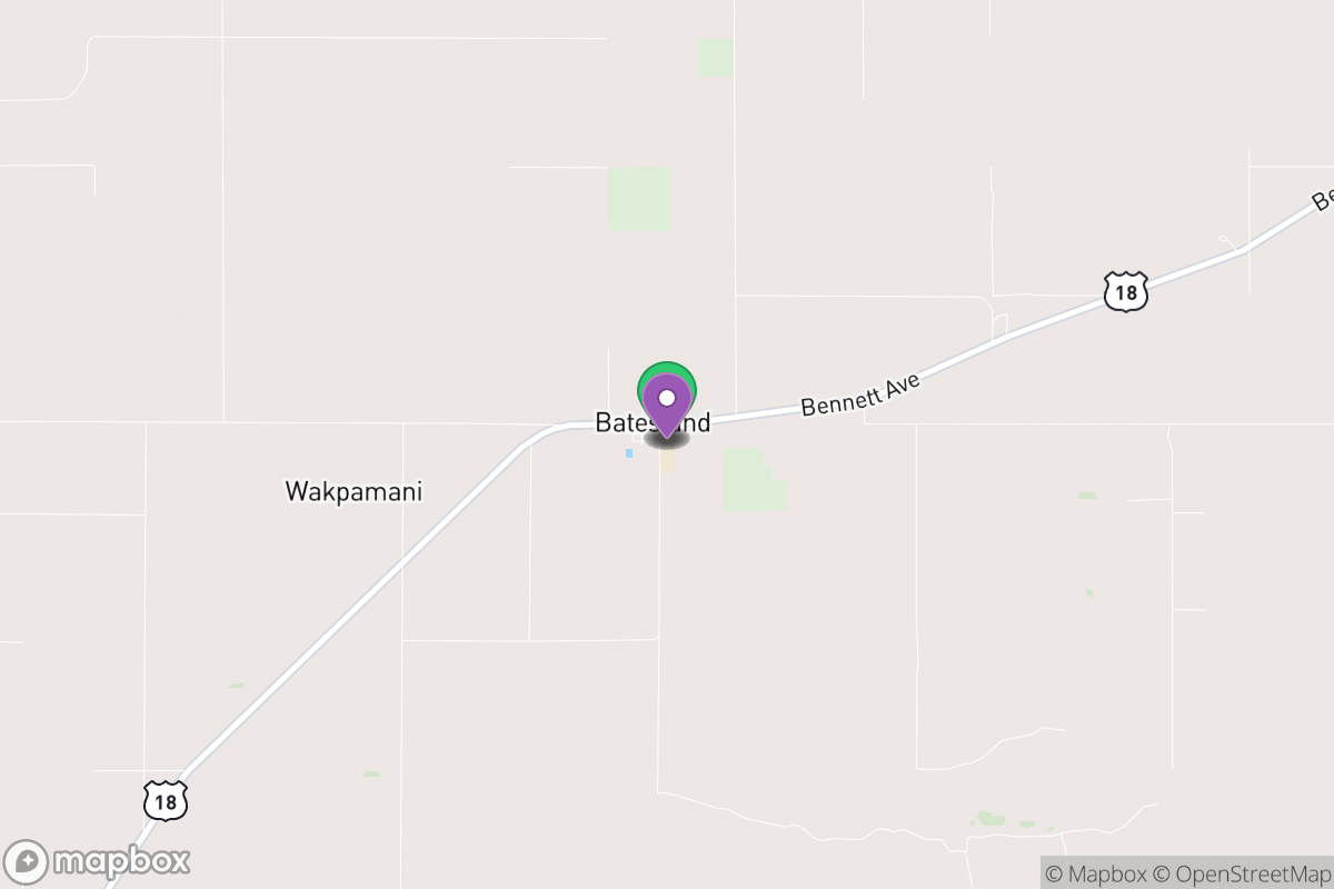 Map of Oglala Lakota County 65-1