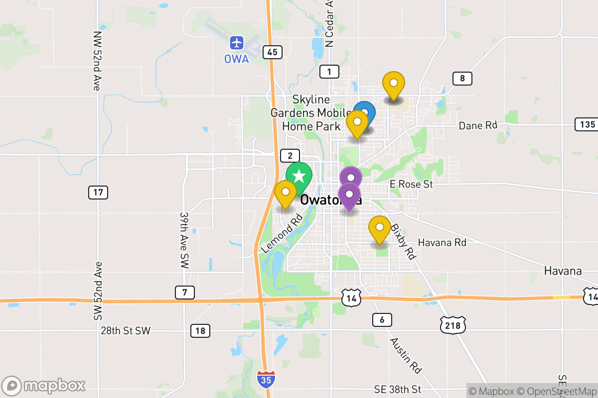 Map of Owatonna Public School District