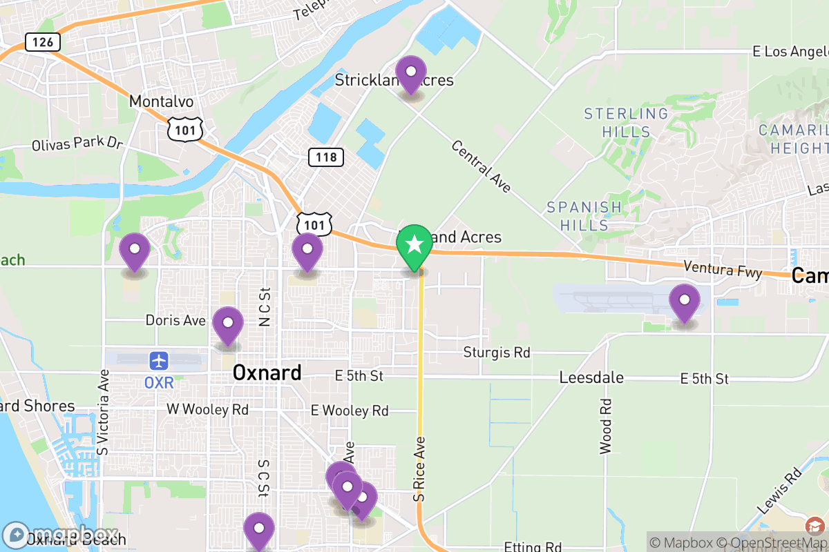 Map of Oxnard Union High