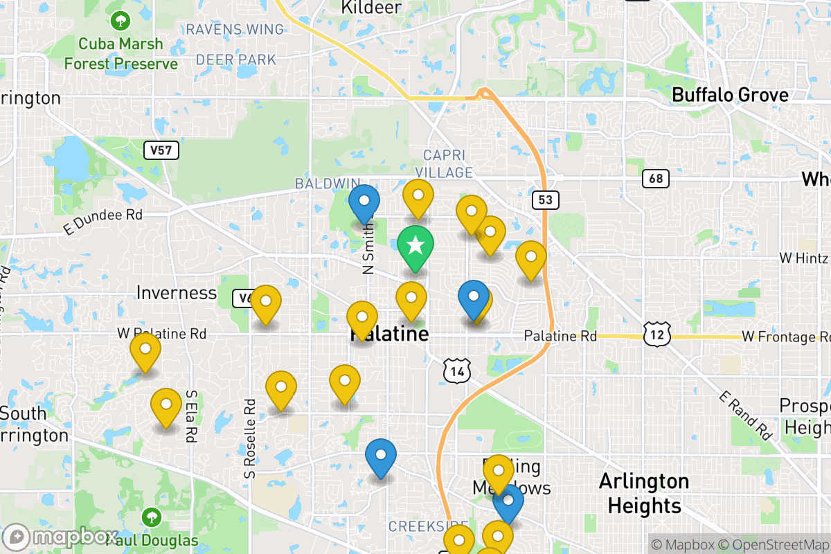 Map of Palatine CCSD 15