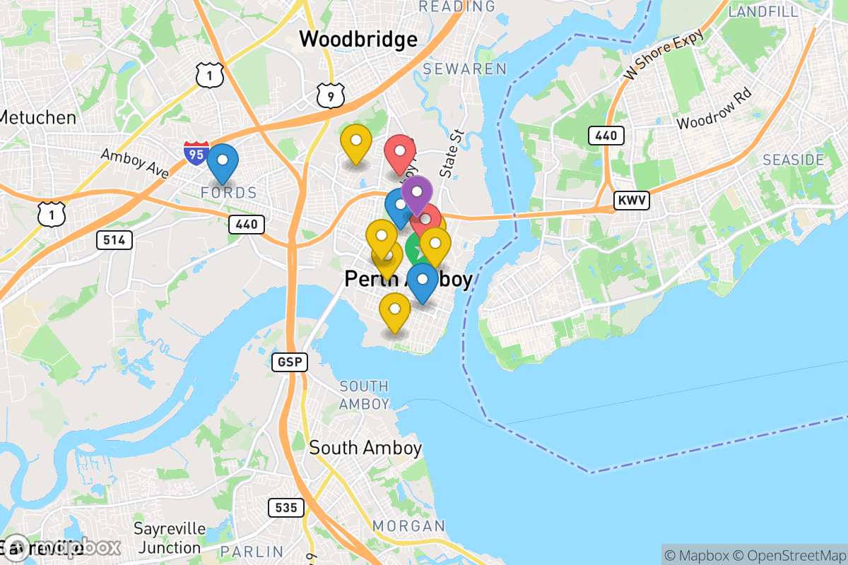 Map of Perth Amboy Public School District