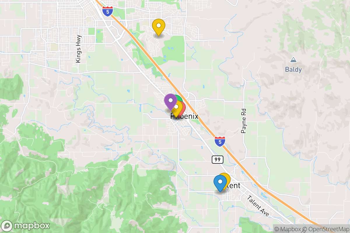 Map of Phoenix-Talent SD 4