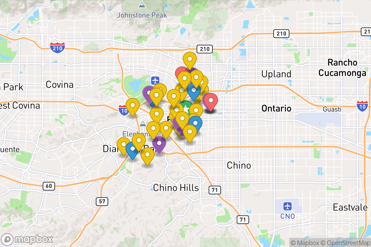Map of Pomona Unified School District