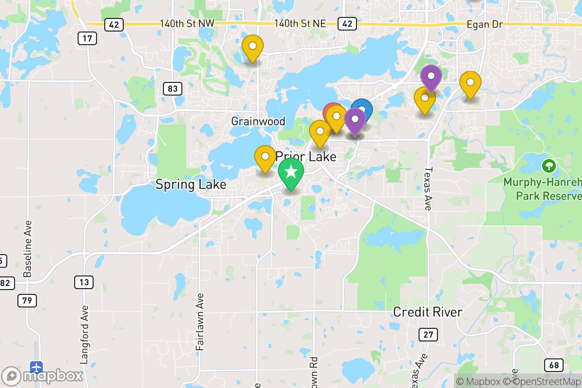 Map of Prior Lake-Savage Area Schools