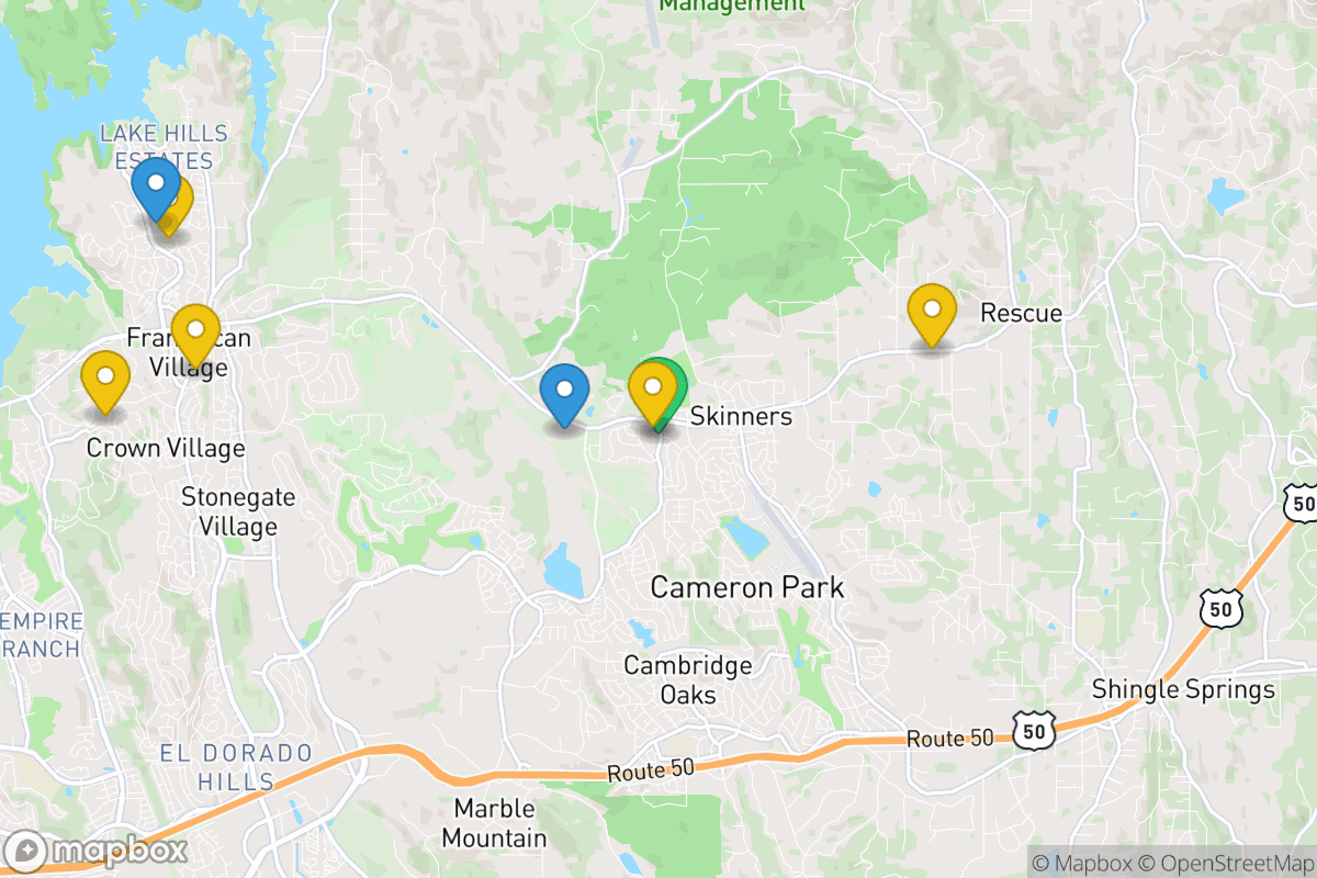 Map of Rescue Union Elementary School District