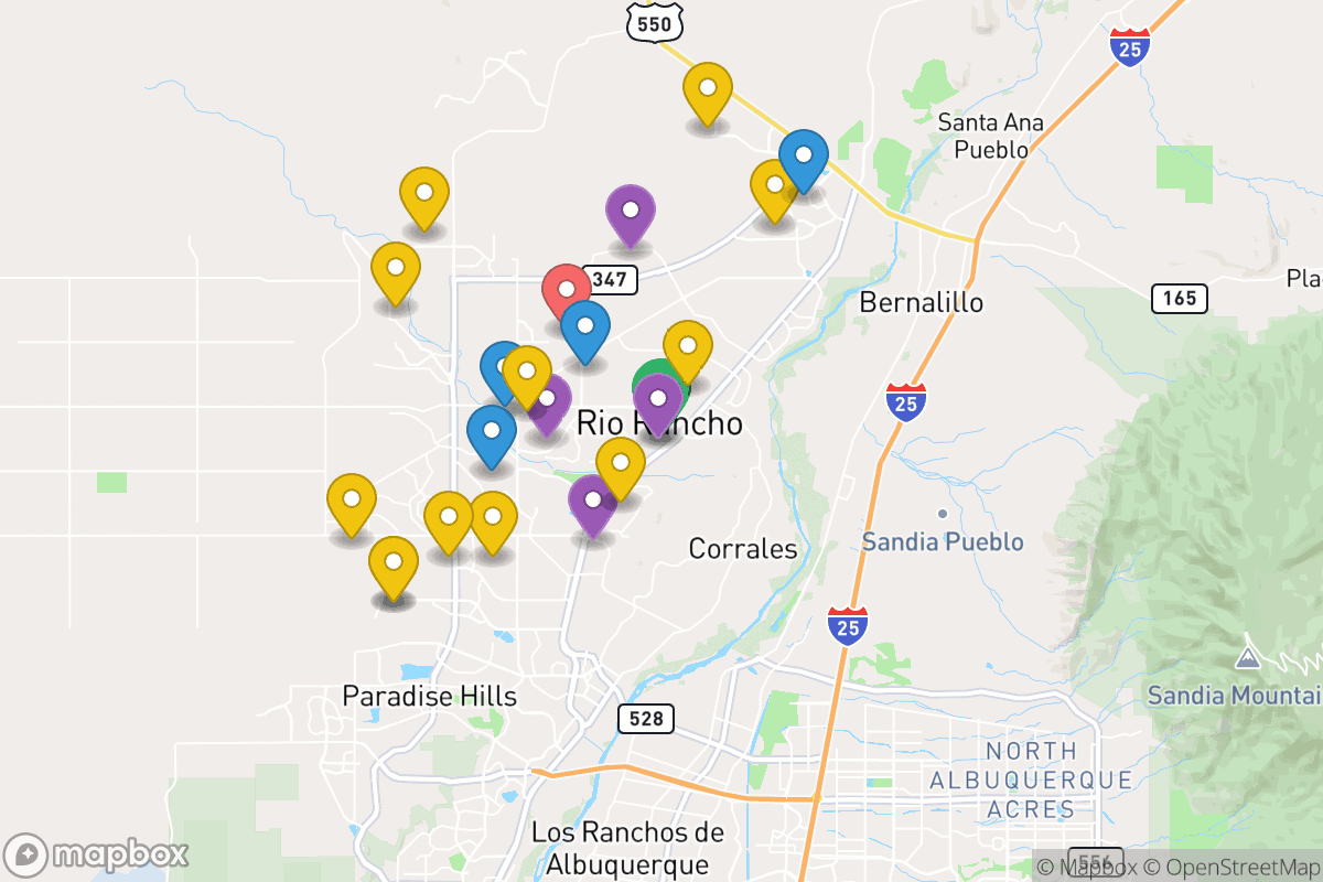 Map of Rio Rancho Public Schools