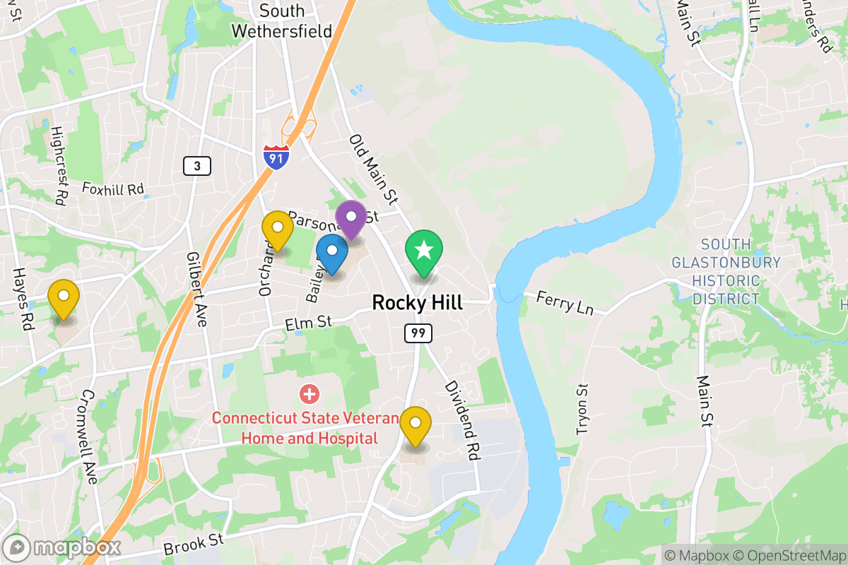 Map of Rocky Hill School District
