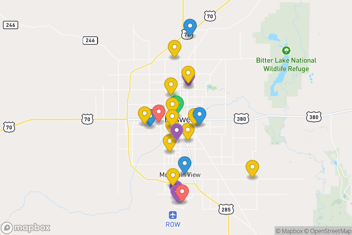 Map of Roswell Independent Schools