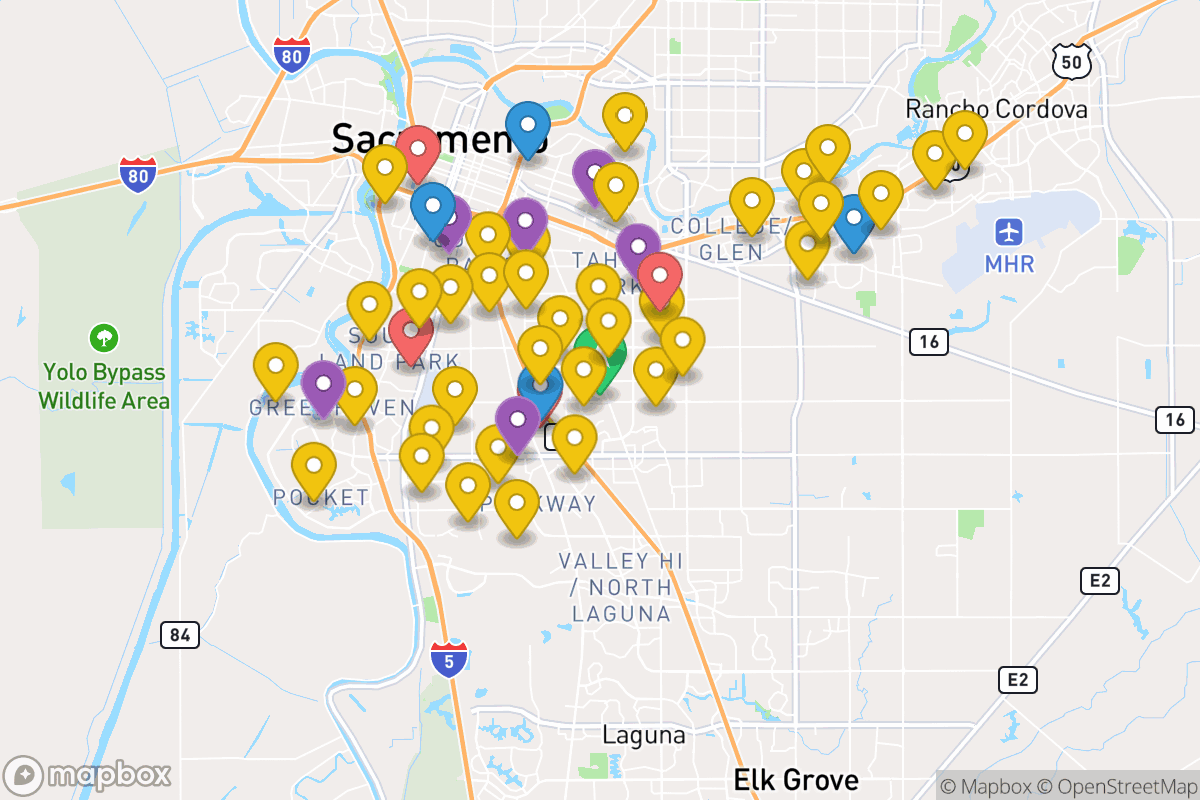 Map of Sacramento City Unified