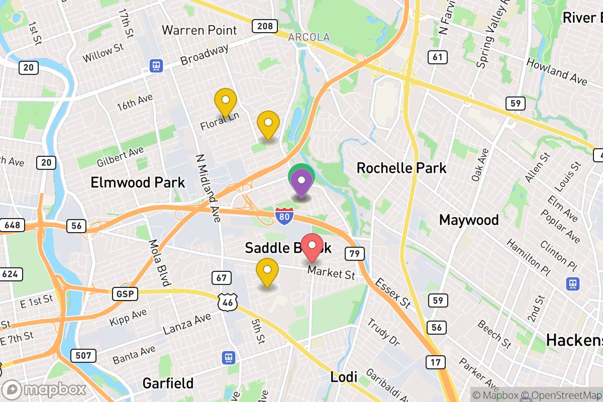 Map of Saddle Brook School District