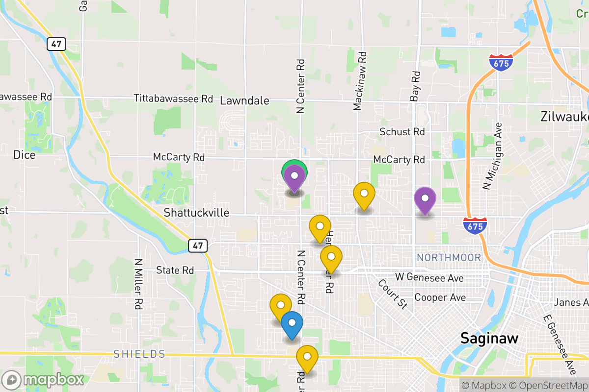 Map of Saginaw Township Community Schools