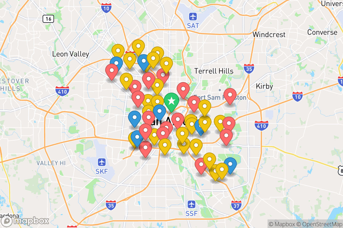 Map of San Antonio ISD