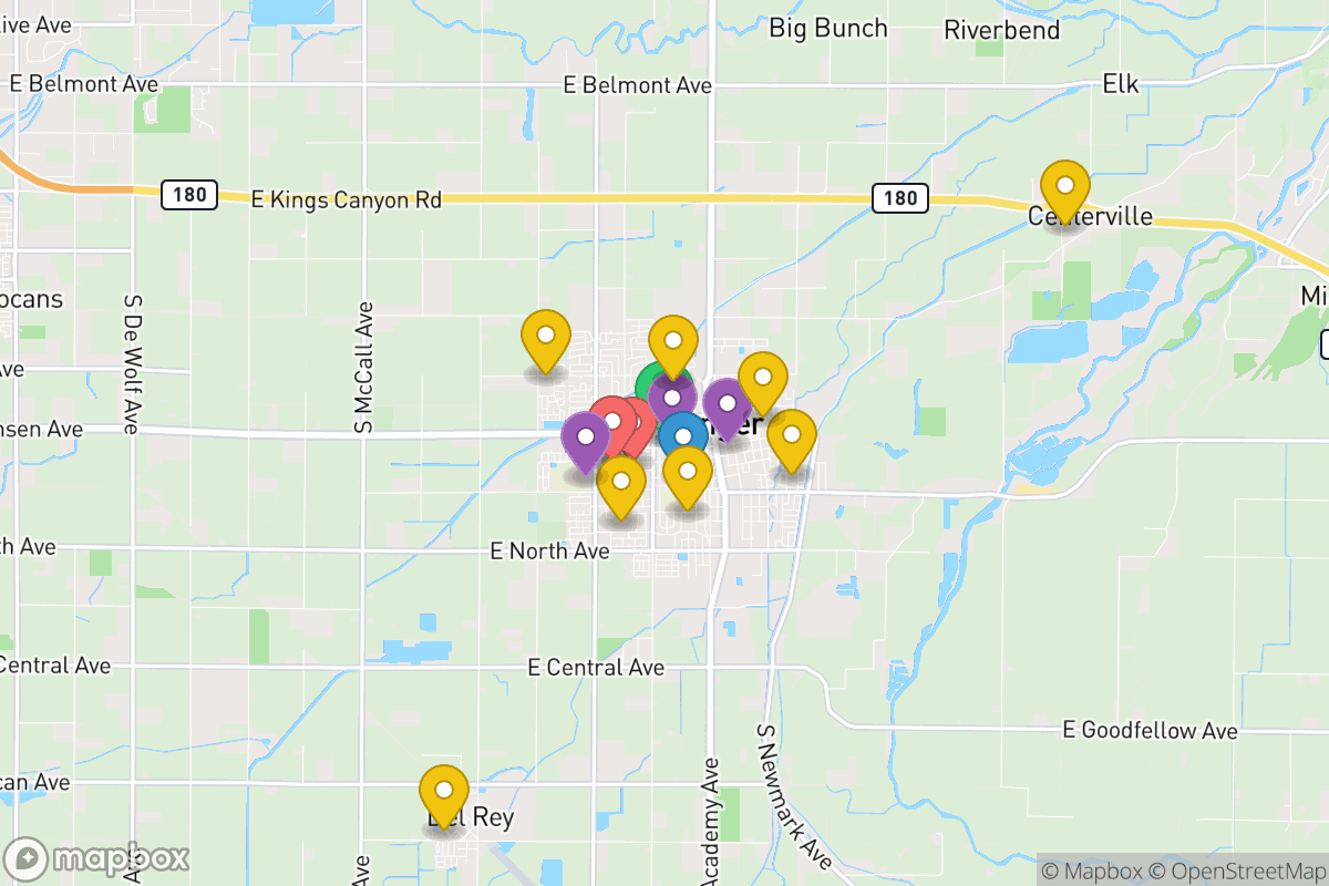 Map of Sanger Unified