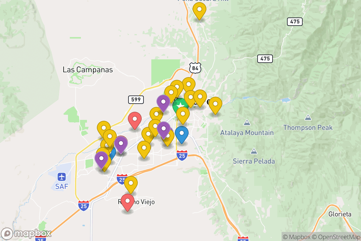 Map of Santa Fe Public Schools