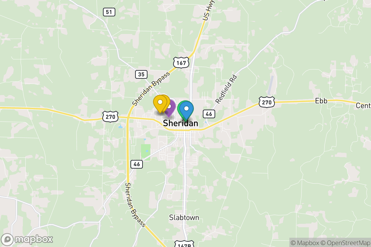 Map of Sheridan School District