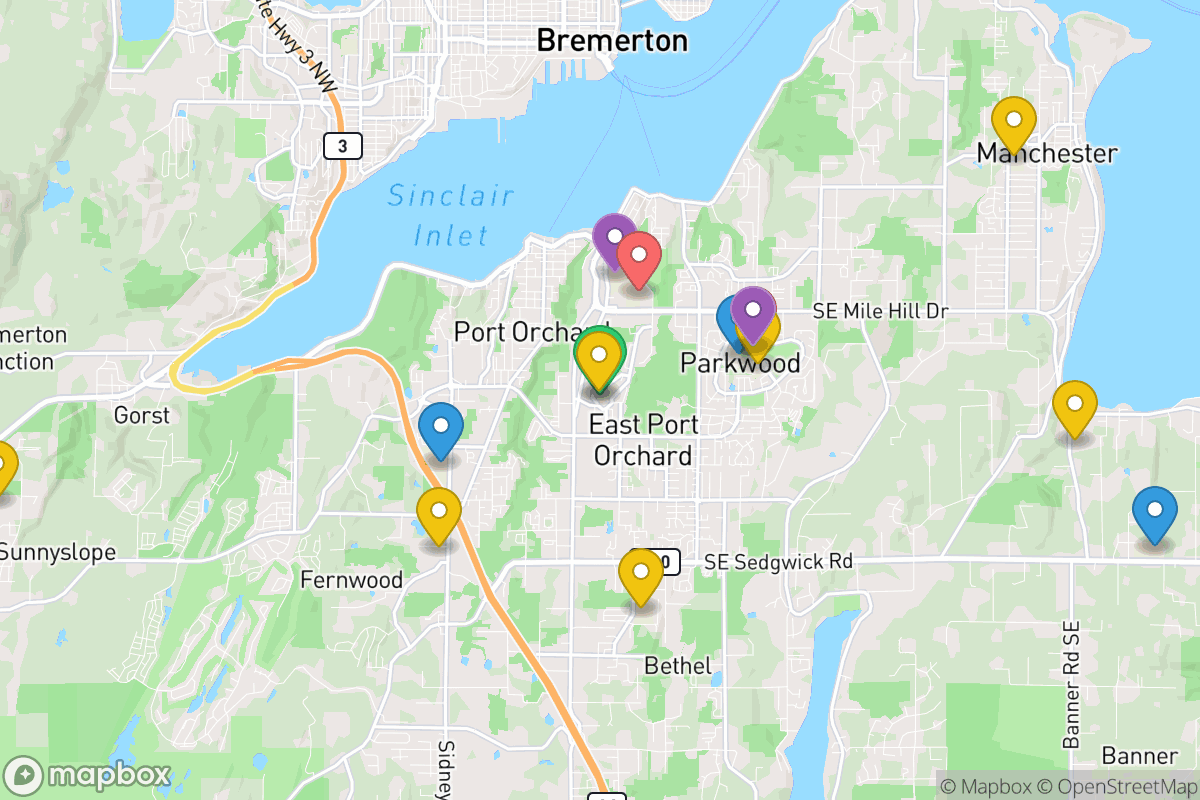 Map of South Kitsap School District