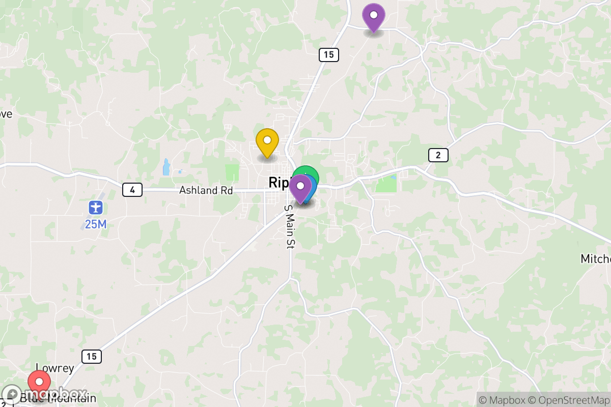 Map of South Tippah School District