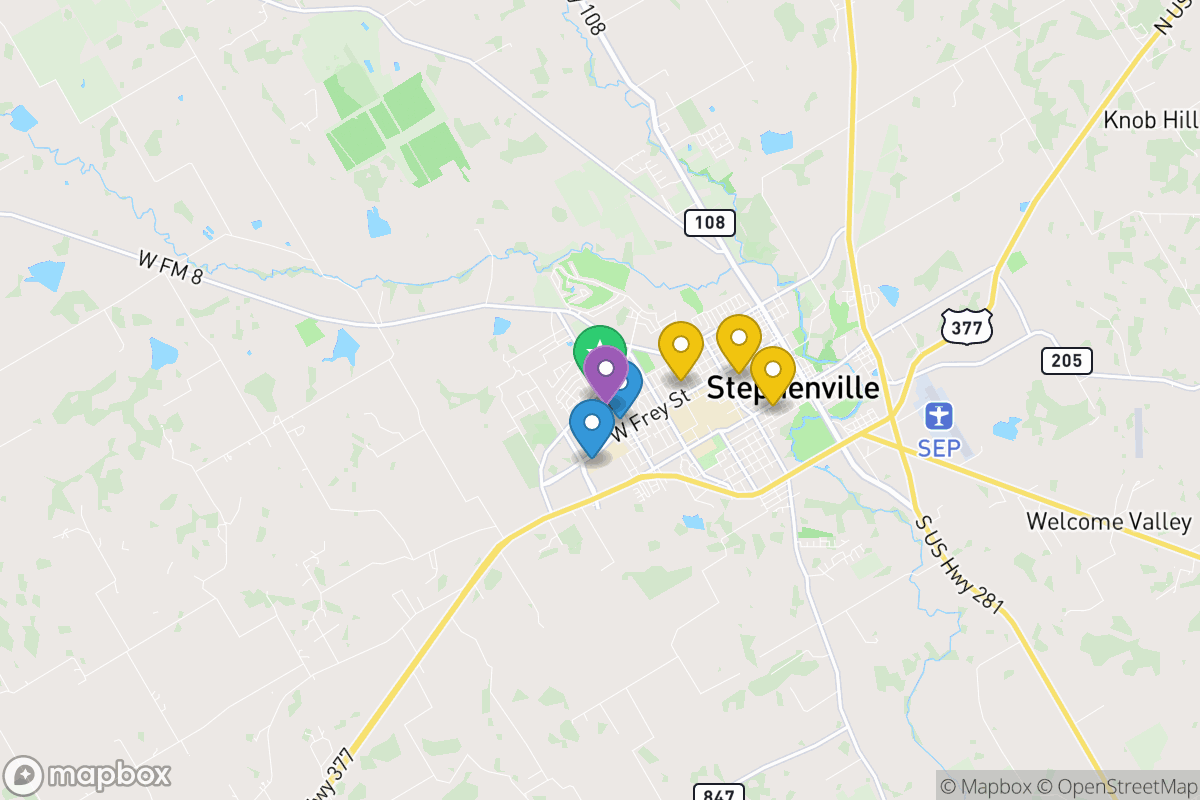 Map of Stephenville Independent School District