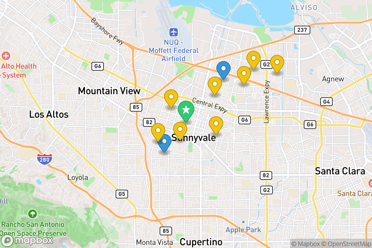 Map of Sunnyvale School District
