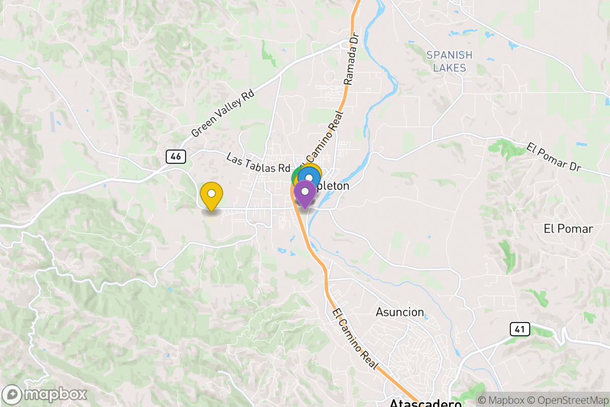 Map of Templeton Unified School District